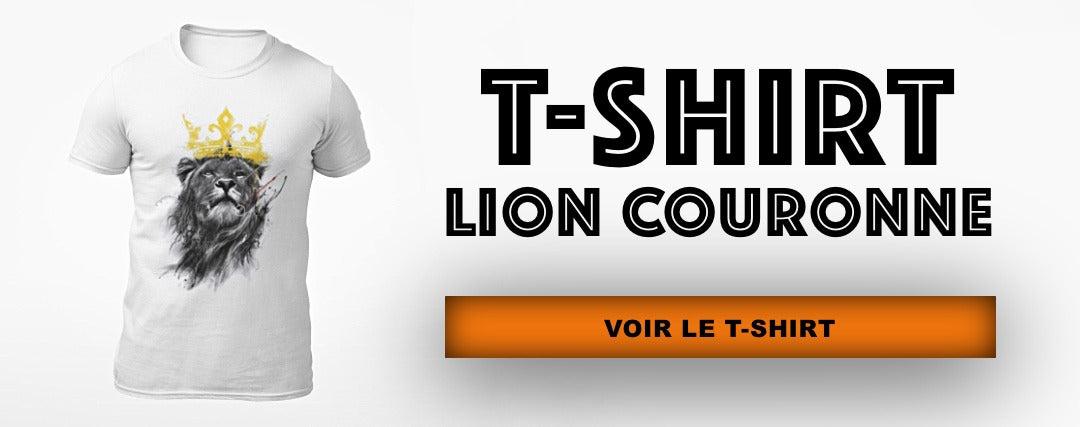 T-Shirt Lion Couronne en coton
