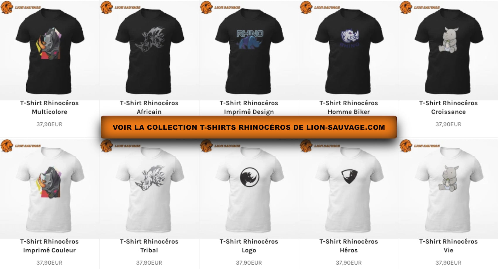 T-shirts Rhino en coton