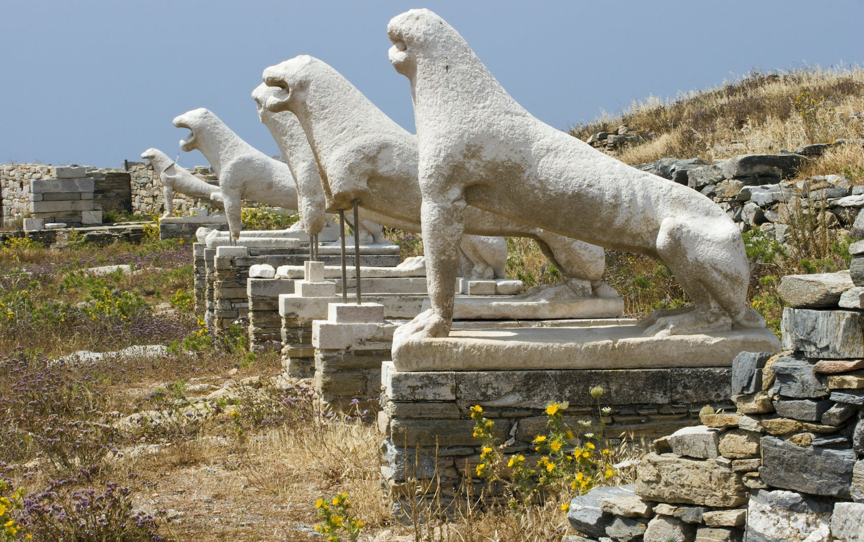 Terrasse des Statues Lions de Délos 