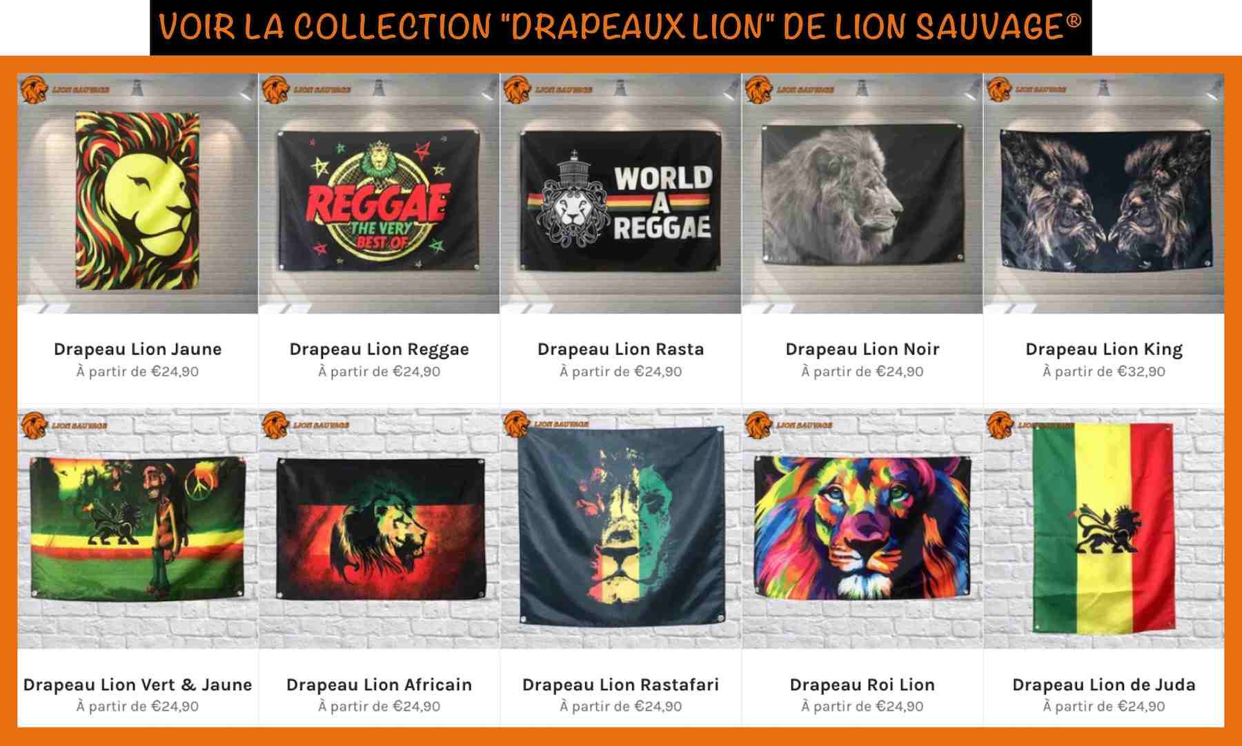 Drapeaux Lion de la boutique Lion Sauvage