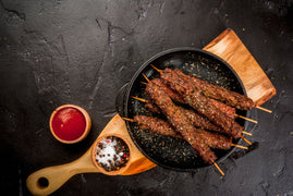 BBQ Harissa Lamb Kebabs