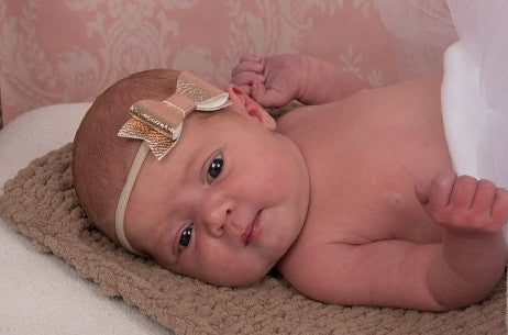 rose gold baby bow