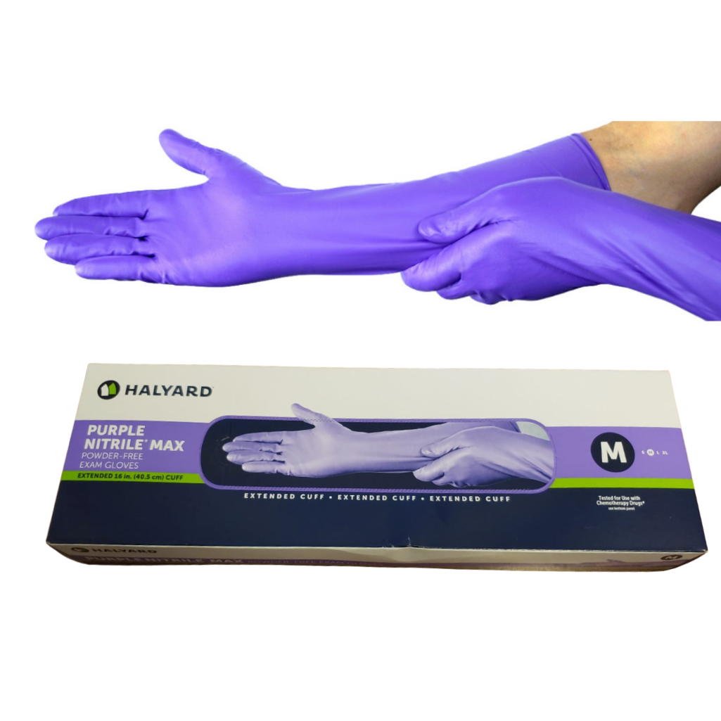 halyard purple nitrile exam gloves