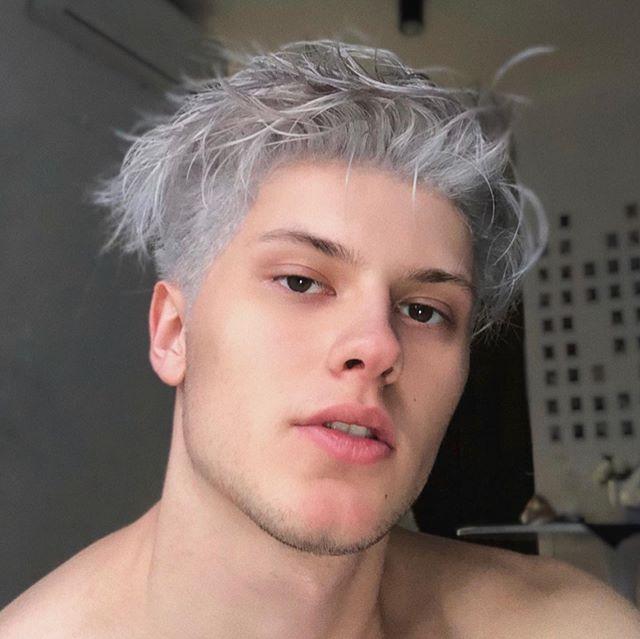 mens silver wig