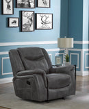 Conrad Motion Collection - Grey - Conrad Upholstered Motion Glider Recliner Grey