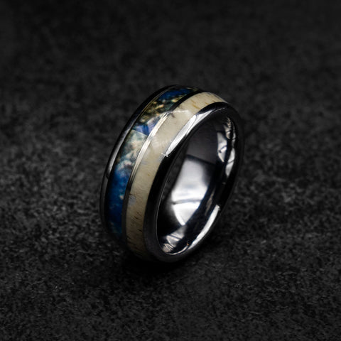 deer antler tungsten ring