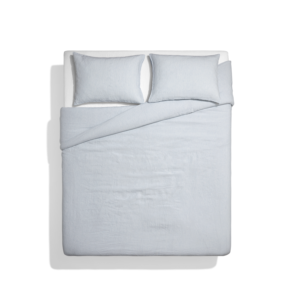 Housse de couette en pur lin lavé 240 x 260 cm - Milleraies Bleu Zénith