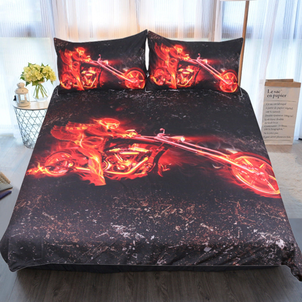 Marvel Comic Ghost Rider Cycle Duvet Covers Bedding Sets Heartcasa
