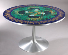 hand-painted aluminum table by Cadovius and Mygge