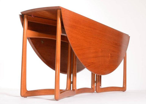 Drop Leaf Dining Table by Hvidt and Molgaard-Nielsen, Folded