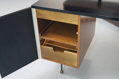 Greta Grossman Series 62 Desk, Open to show interior