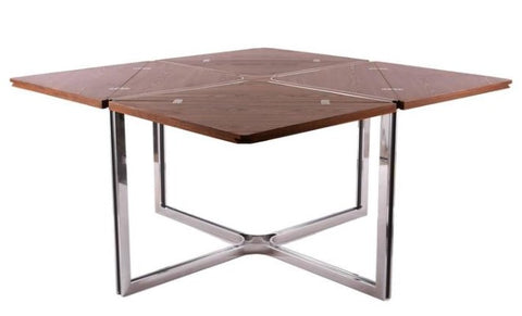 Dyrlund Wenge and Steel Table, Open. Image from 1stdibs.