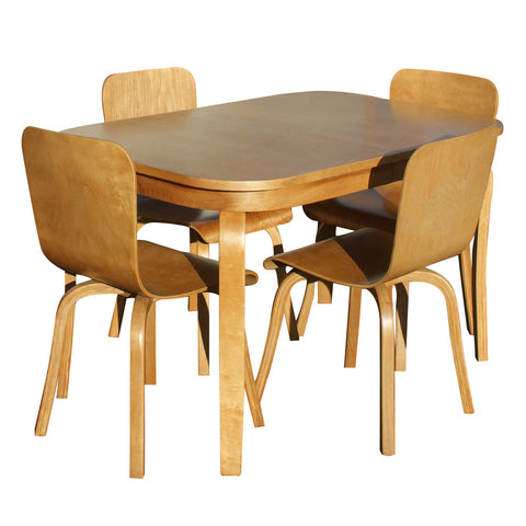 Canadian Wooden Aircraft Modern Dining Table & Chairs