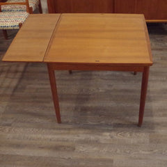 Hundevad Square Dining Table, One Leaf Extended