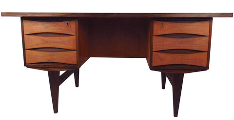 Teak and Rosewood Desk by Arne Vodder