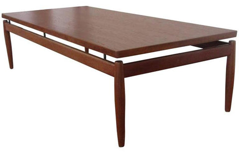 Grete Jalk Coffee Table, Floating Top, via 1stdibs