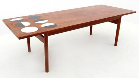 Grete Jalk Coffee Table with Laminate Circles, via Design Addict