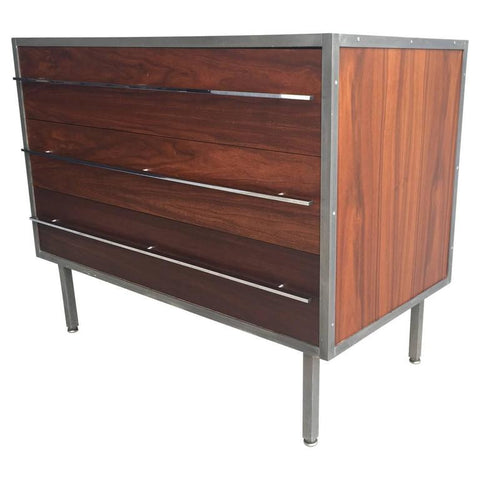 Florence Knoll Chest of Drawers with Steel Frame