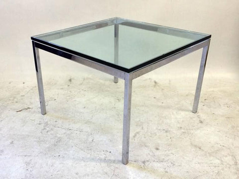 Florence Knoll Glass-Topped Side Table