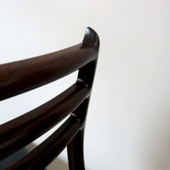 Second closeup of the back of Moller's Model 78 chair