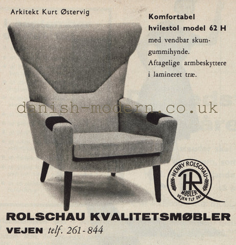 Vintage Advertisement for Kurt Ostervig Model 62 Chair