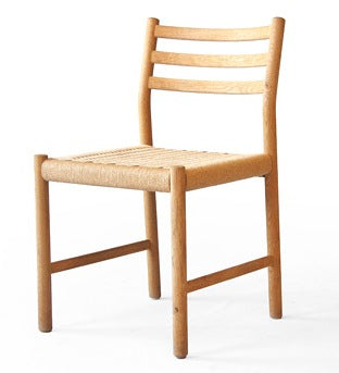 Kurt Ostervig Oak and Rattan Chair
