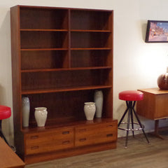 Poul Hundevad Bookshelf and Matching Media Cabinet, Rosewood