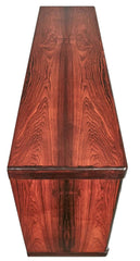 H.W. Klein rosewood sideboard, side view showing wood grain