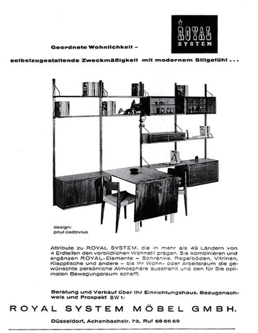 Vintage Ad Poul Cadovius Royal Shelf System