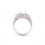 18KT White Gold 1.16CT Round Diamond Semi-Set Engagement Ring