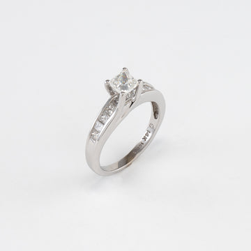 14KT White Gold 1.00CT T/W Diamond Engagement Ring
