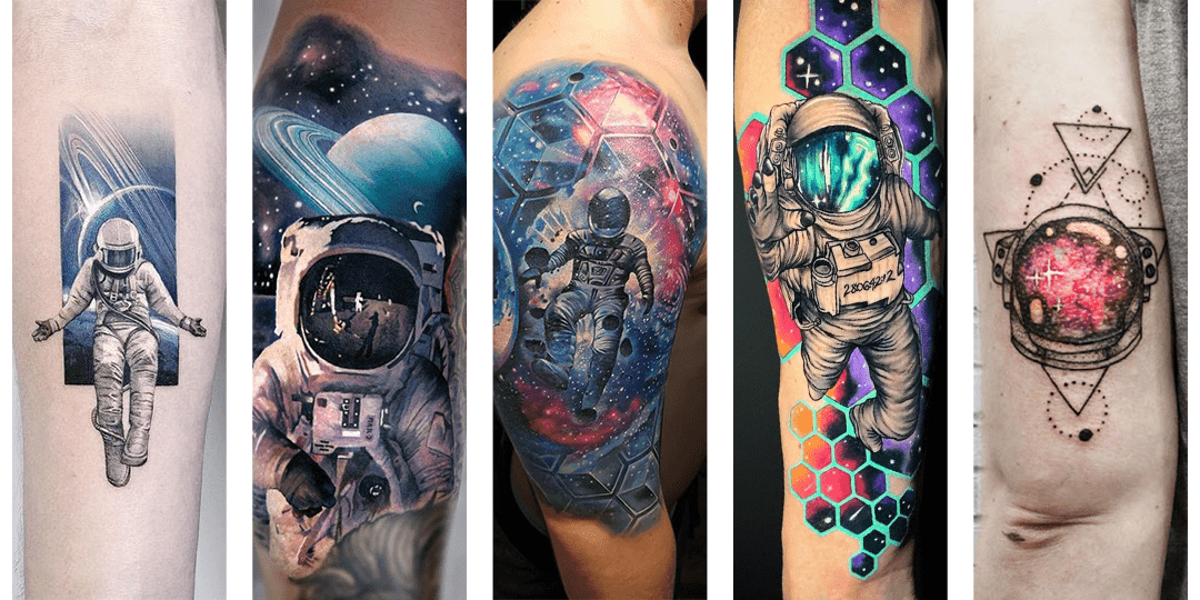 tatouage espace astronaute