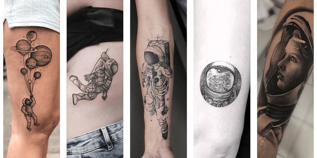 tatouage espace astronaute