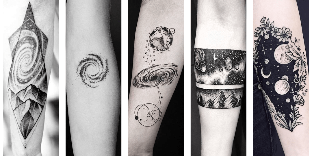 tatouage espace galaxie