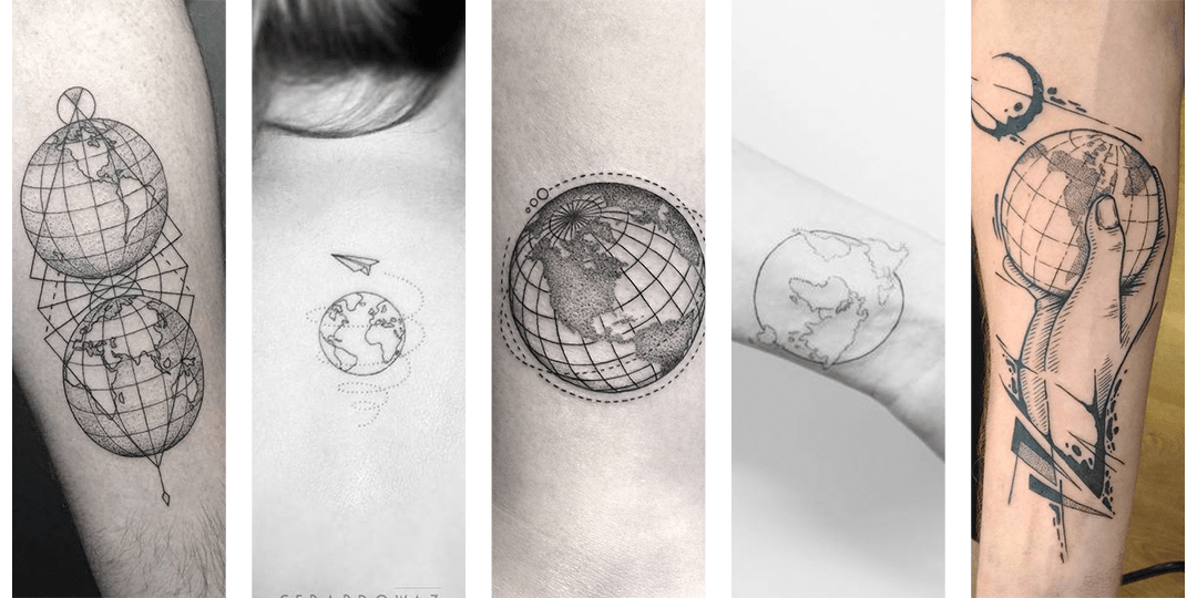 tatouage planete terre