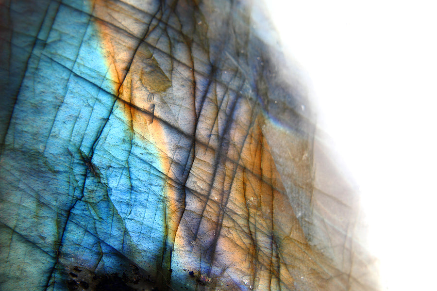 labradorite stone close up