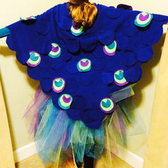 Peacock Halloween Costume with KAM Plastic Snaps