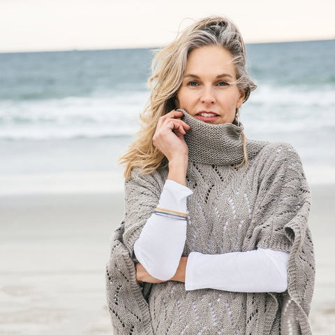 Stone Point poncho by The Fibre Co. at Crazy for Ewe
