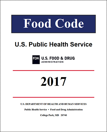 Cover of the FDA Food Code 2017 Edition