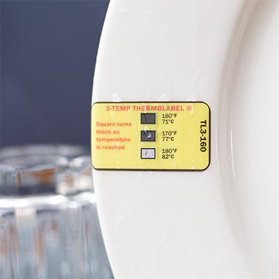 TL3-160 Temperature Label for Food Service After Dishwasher