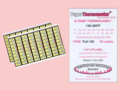 TL8-130 Label Sheets and Packaging