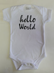 Hello World One Piece + Swaddle Blanket Set