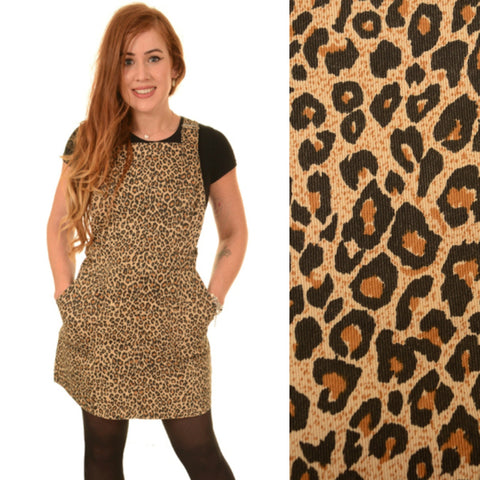Leopard Pinafore Dress