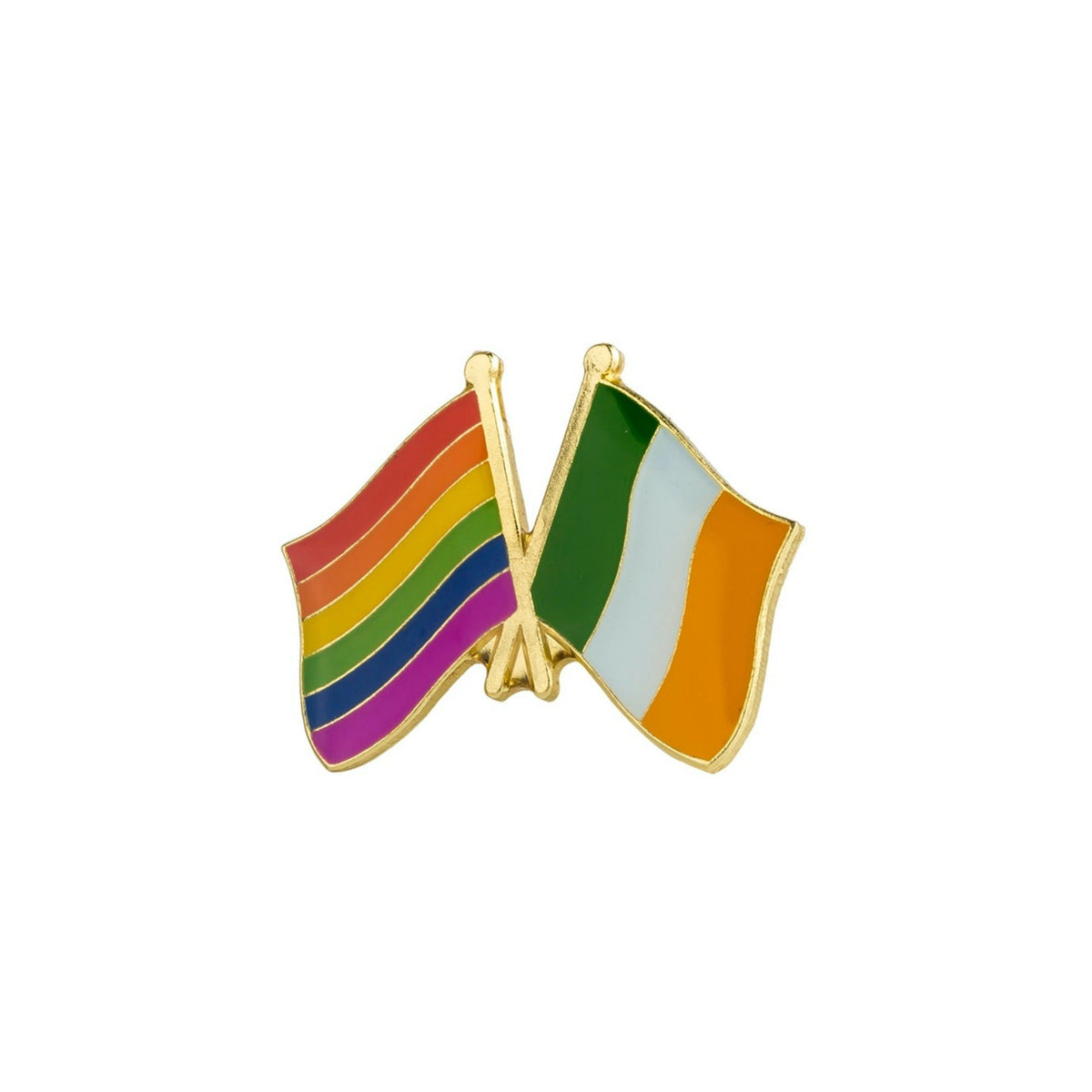 Ireland And Lgbt Rainbow Flag Enamel Lapel Pin Badgebrooch Gay Queer
