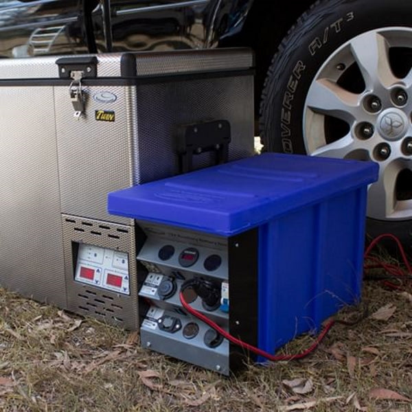 National Luna Portable AUX Battery Box Blue 12 Volt – PerthPro