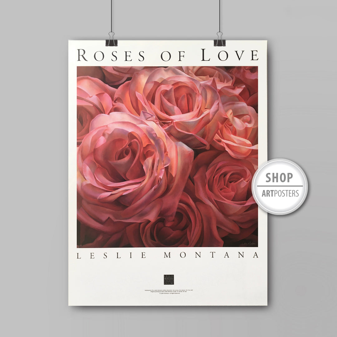 Roses of Love art poster by Leslie Montana