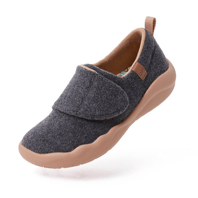 UIN Footwear Kid (Pre-sale) Toledo II Deep Grey Wool Kid Canvas loafers