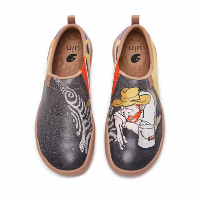 UIN Footwear Men Drawing Van Goh Canvas loafers