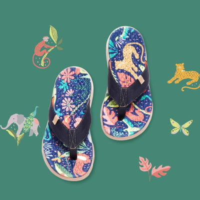 UIN Footwear Women Jungle Party Women Majorca Flip Flops Canvas loafers