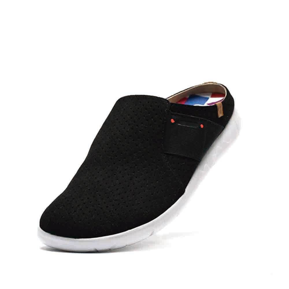 UIN Footwear Women Sidi Black Slipper Canvas loafers